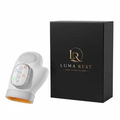 Luma Rest Hand Massager smaller than Packaging